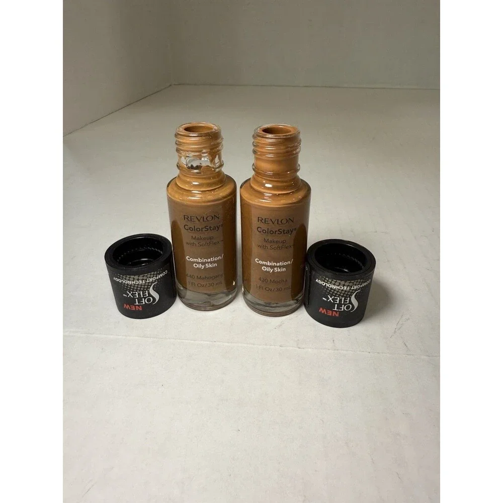 REVLON Colorstay Makeup SoftFlex Normal/Dry 1FLOZ 440 Mahogany & 430 Mocha 2 PCS